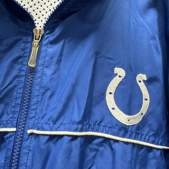 Vintage Indianapolis Colts Jacket Mens XL Blue Full Zip Mesh Lined NFL Reebok - Picture 5 of 10